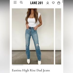 NWT Eunina High Rise Dad Jeans